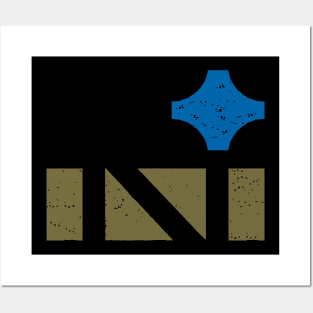 North Star Letter N Two Color Posters and Art